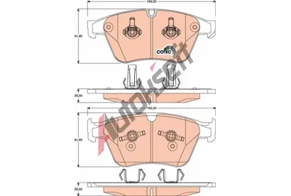 TRW Sada brzdovch destiek COTEC TRW GDB1794, GDB1794