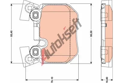 TRW Sada brzdovch destiek - kotouov brzda TRW GDB1795, GDB1795