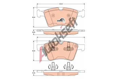 TRW Sada brzdovch destiek COTEC TRW GDB1797, GDB1797