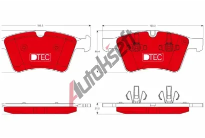 TRW Sada brzdovch destiek DTEC COTEC TRW GDB1797DTE, GDB1797DTE