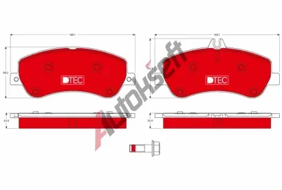 TRW Sada brzdovch destiek DTEC COTEC TRW GDB1798DTE, GDB1798DTE