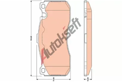 TRW Sada brzdovch destiek - kotouov brzda TRW GDB1802, GDB1802