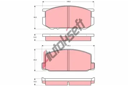 TRW Sada brzdových destiček TRW GDB181, GDB181 TRW Sada brzdových destiček TRW GDB181, GDB181