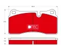 TRW Sada brzdovch destiek DTEC COTEC ‐ TRW GDB1816DTE