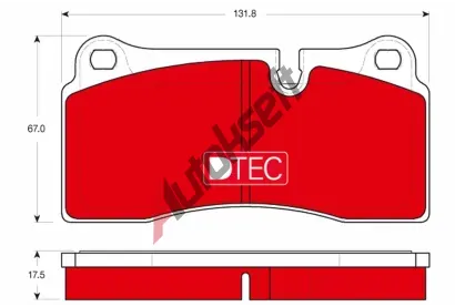 TRW Sada brzdovch destiek DTEC COTEC TRW GDB1816DTE, GDB1816DTE