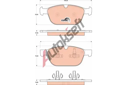 TRW Sada brzdových destiček - kotoučová brzda TRW GDB1821, GDB1821 TRW Sada brzdových destiček - kotoučová brzda TRW GDB1821, GDB1821