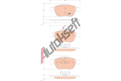 TRW Sada brzdových destiček COTEC TRW GDB1823, GDB1823 TRW Sada brzdových destiček COTEC TRW GDB1823, GDB1823