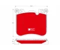 TRW Sada brzdovch destiek DTEC COTEC ‐ TRW GDB1826DTE