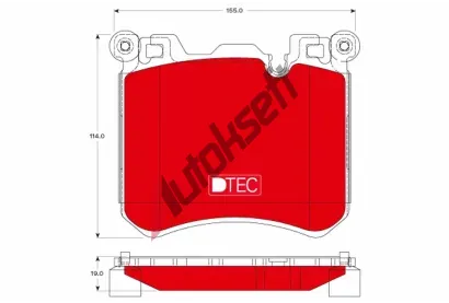 TRW Sada brzdovch destiek DTEC COTEC TRW GDB1826DTE, GDB1826DTE