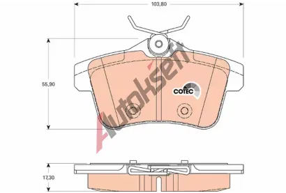 TRW Sada brzdovch destiek COTEC TRW GDB1828, GDB1828