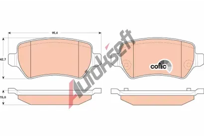 TRW Sada brzdovch destiek COTEC TRW GDB1831, GDB1831