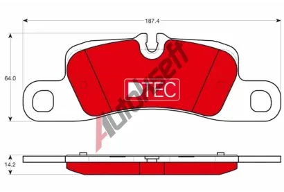 TRW Sada brzdovch destiek DTEC COTEC TRW GDB1839DTE, GDB1839DTE
