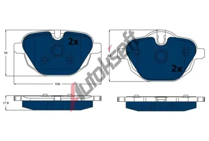 TRW Sada brzdov�ch desti�ek ELECTRIC BLUE TRW GDB1840BTE, GDB1840BTE