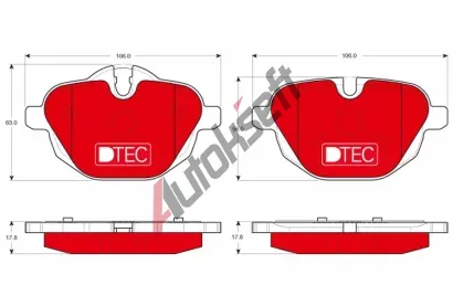 TRW Sada brzdovch destiek DTEC COTEC TRW GDB1840DTE, GDB1840DTE