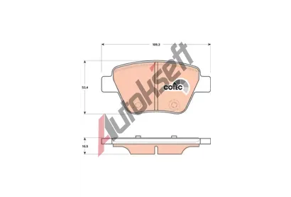 TRW Sada brzdovch destiek COTEC TRW GDB1841, GDB1841