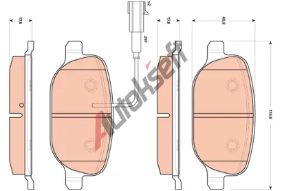 TRW Sada brzdovch destiek - kotouov brzda TRW GDB1851, GDB1851