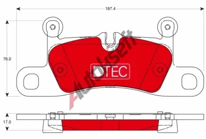 TRW Sada brzdovch destiek DTEC COTEC TRW GDB1875DTE, GDB1875DTE
