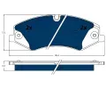 TRW Sada brzdovch destiek ELECTRIC BLUE ‐ TRW GDB1898BTE
