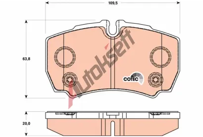 TRW Sada brzdovch destiek - kotouov brzda TRW GDB1901, GDB1901