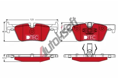 TRW Sada brzdovch destiek DTEC COTEC TRW GDB1919DTE, GDB1919DTE