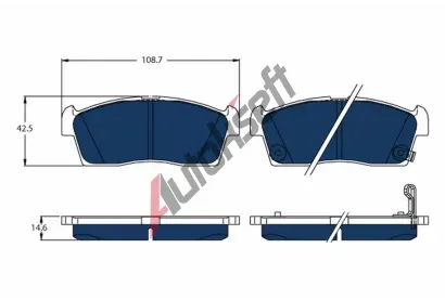 TRW Sada brzdovch destiek ELECTRIC BLUE TRW GDB1940BTE, GDB1940BTE