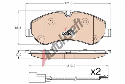 TRW Sada brzdových destiček TRW GDB1967, GDB1967  TRW Sada brzdových destiček TRW GDB1967, GDB1967