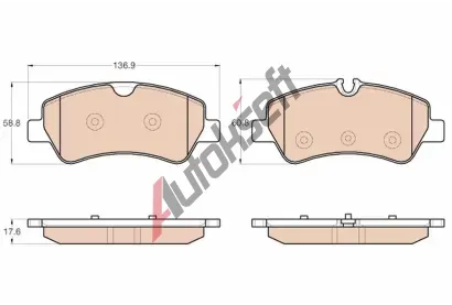 TRW Sada brzdových destiček TRW GDB1968, GDB1968  TRW Sada brzdových destiček TRW GDB1968, GDB1968