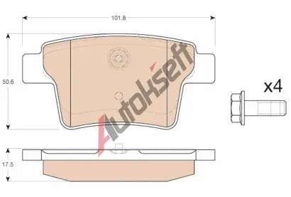 TRW Sada brzdových destiček TRW GDB1988, GDB1988 TRW Sada brzdových destiček TRW GDB1988, GDB1988