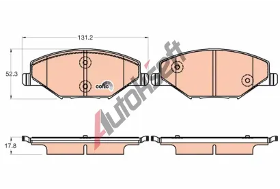 TRW Sada brzdových destiček TRW GDB2027, GDB2027 TRW Sada brzdových destiček TRW GDB2027, GDB2027