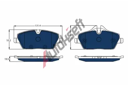 TRW Sada brzdovch destiek ELECTRIC BLUE TRW GDB2038BTE, GDB2038BTE