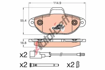 TRW Sada brzdov�ch desti�ek TRW GDB2041, GDB2041