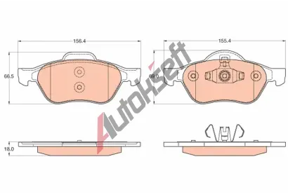 TRW Sada brzdových destiček TRW GDB2053, GDB2053 TRW Sada brzdových destiček TRW GDB2053, GDB2053