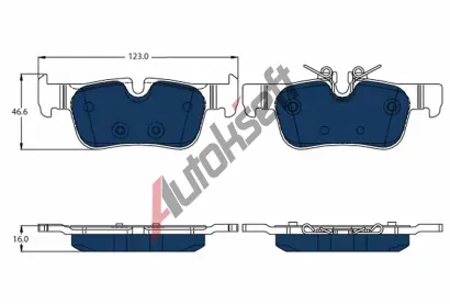 TRW Sada brzdovch destiek ELECTRIC BLUE TRW GDB2063BTE, GDB2063BTE