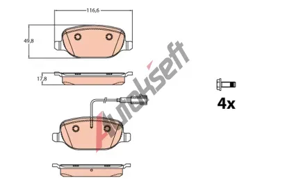 TRW Sada brzdovch destiek TRW GDB2077, GDB2077