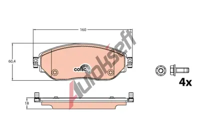 TRW Sada brzdovch destiek COTEC TRW GDB2096, GDB2096