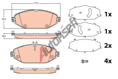 TRW Sada brzdových destiček TRW GDB2097, GDB2097 TRW Sada brzdových destiček TRW GDB2097, GDB2097