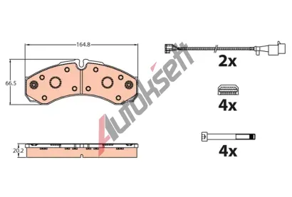TRW Sada brzdových destiček TRW GDB2109, GDB2109 TRW Sada brzdových destiček TRW GDB2109, GDB2109