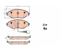 Sada brzdovch destiek TRW ‐ TRW GDB2114