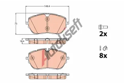 TRW Sada brzdov�ch desti�ek TRW GDB2121, GDB2121
