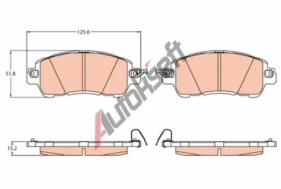 TRW Sada brzdovch destiek TRW GDB2122, GDB2122