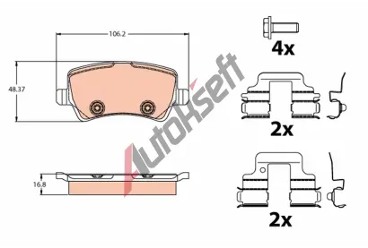 TRW Sada brzdovch destiek TRW GDB2125, GDB2125
