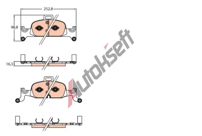 TRW Sada brzdových destiček TRW GDB2126, GDB2126 TRW Sada brzdových destiček TRW GDB2126, GDB2126
