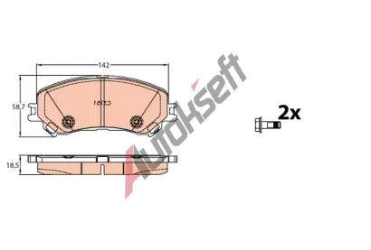 TRW Sada brzdovch destiek TRW GDB2152, GDB2152