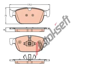 TRW Sada brzdovch destiek TRW GDB2153, GDB2153