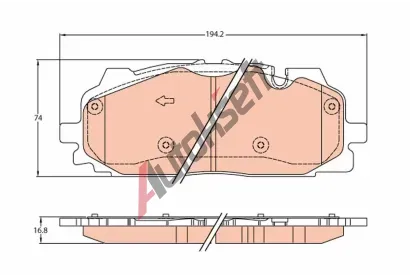 TRW Sada brzdovch destiek TRW GDB2158, GDB2158