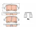 TRW Sada brzdovch destiek ‐ TRW GDB2180