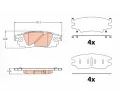 TRW Sada brzdovch destiek ‐ TRW GDB2183