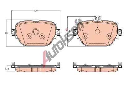TRW Sada brzdových destiček TRW GDB2191, GDB2191 TRW Sada brzdových destiček TRW GDB2191, GDB2191