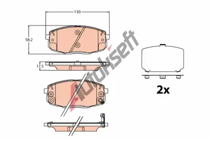 TRW Sada brzdových destiček TRW GDB2192, GDB2192  TRW Sada brzdových destiček TRW GDB2192, GDB2192