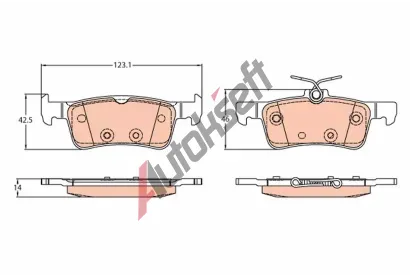 TRW Sada brzdovch destiek TRW GDB2194, GDB2194